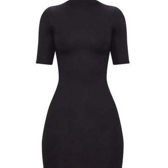 NWT Bodycon Black Dress, PrettyLittleThing, Sz 12 - Picture 2 of 16